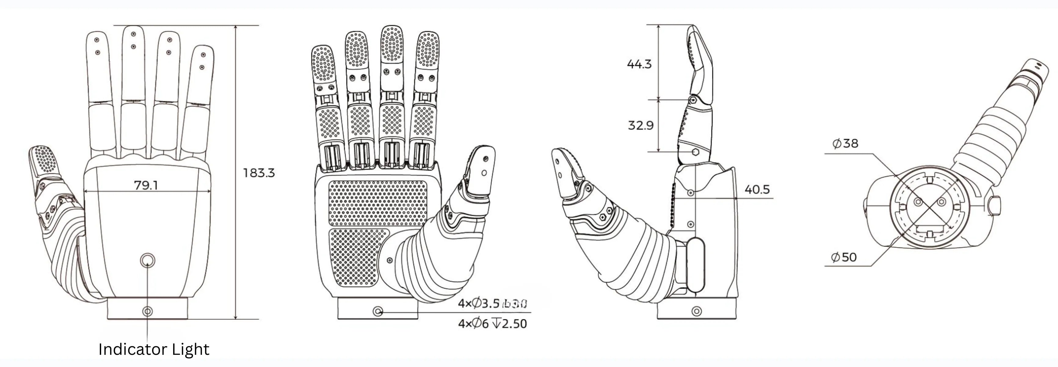 RH56F1 Tactile Sensor Dexterous Robotic Hand | Inspire Robots