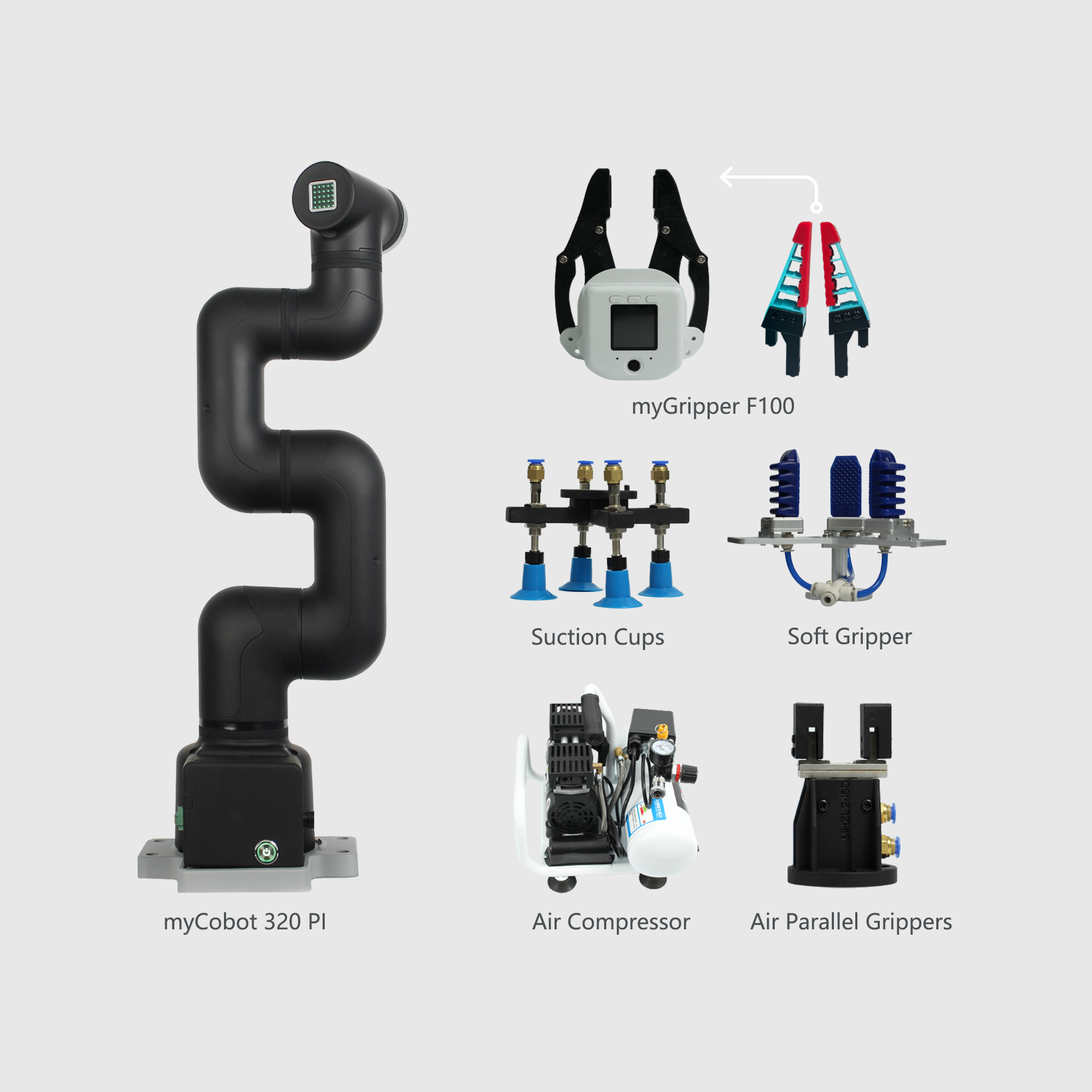 myCobot 320 2022 All-in-one Suite 6 DOF Collaborative Robotic Arm (with Flat Base)