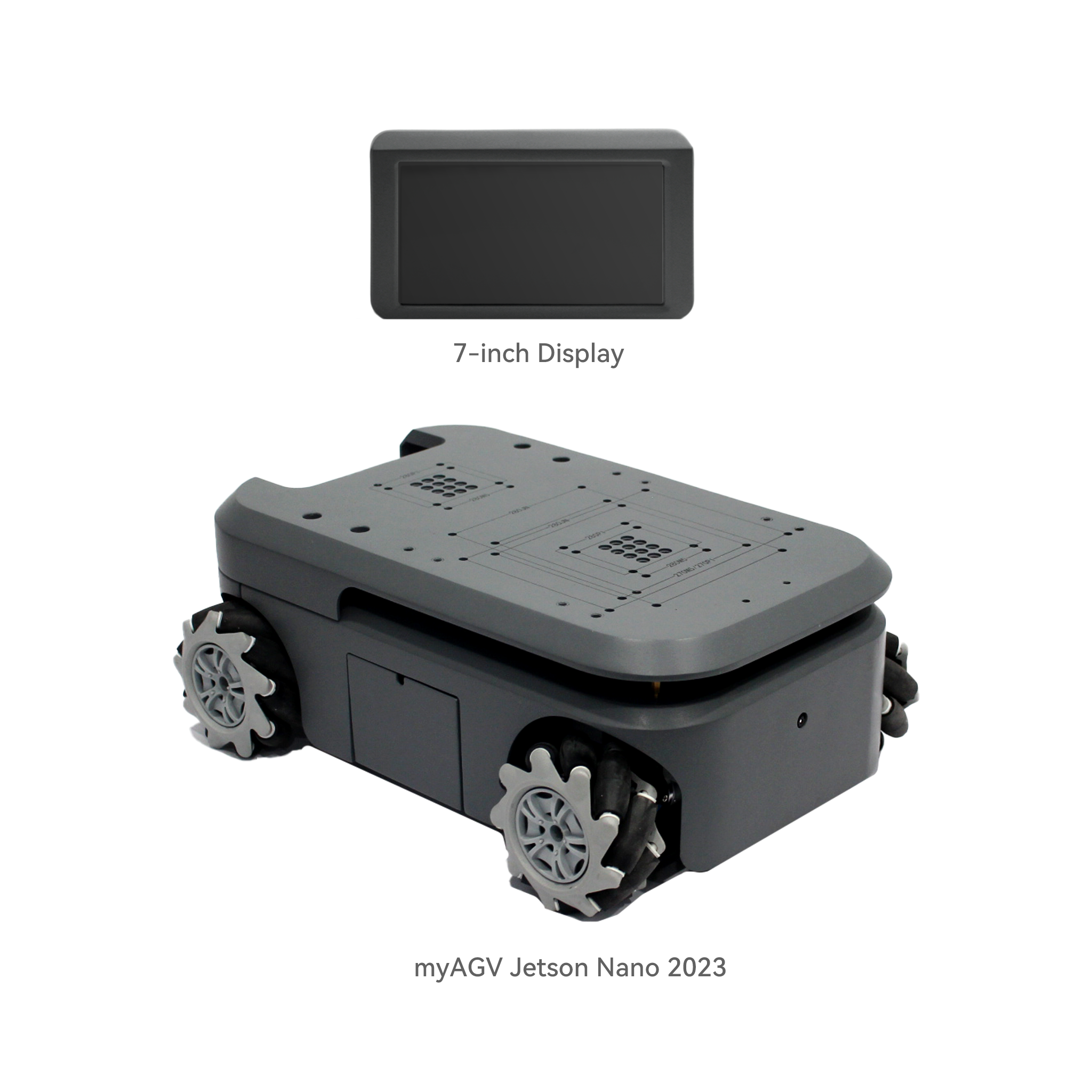 Elephant Robotics myAGV 2023 Jetson Nano - Mobile Chassis Autonomous Navigation Robot Kit 2D/3D Mapping, Smart 4-Wheel Drive Vehicle with Gamepad