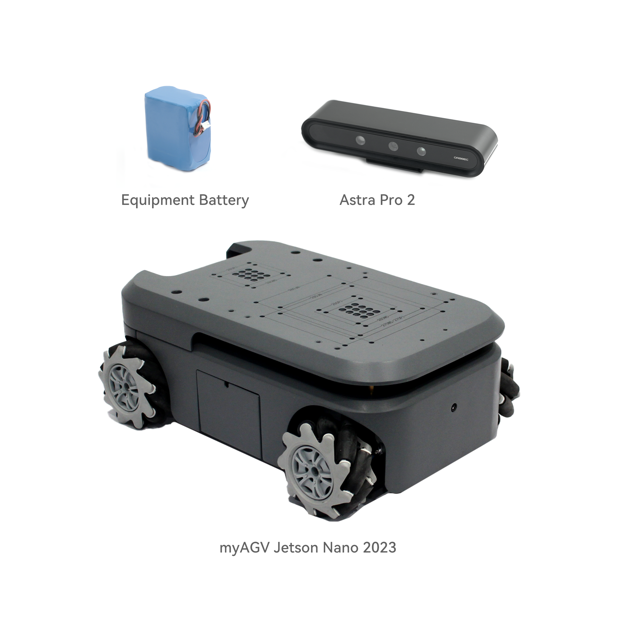 Elephant Robotics myAGV 2023 Jetson Nano - Mobile Chassis Autonomous Navigation Robot Kit 2D/3D Mapping, Smart 4-Wheel Drive Vehicle with Gamepad