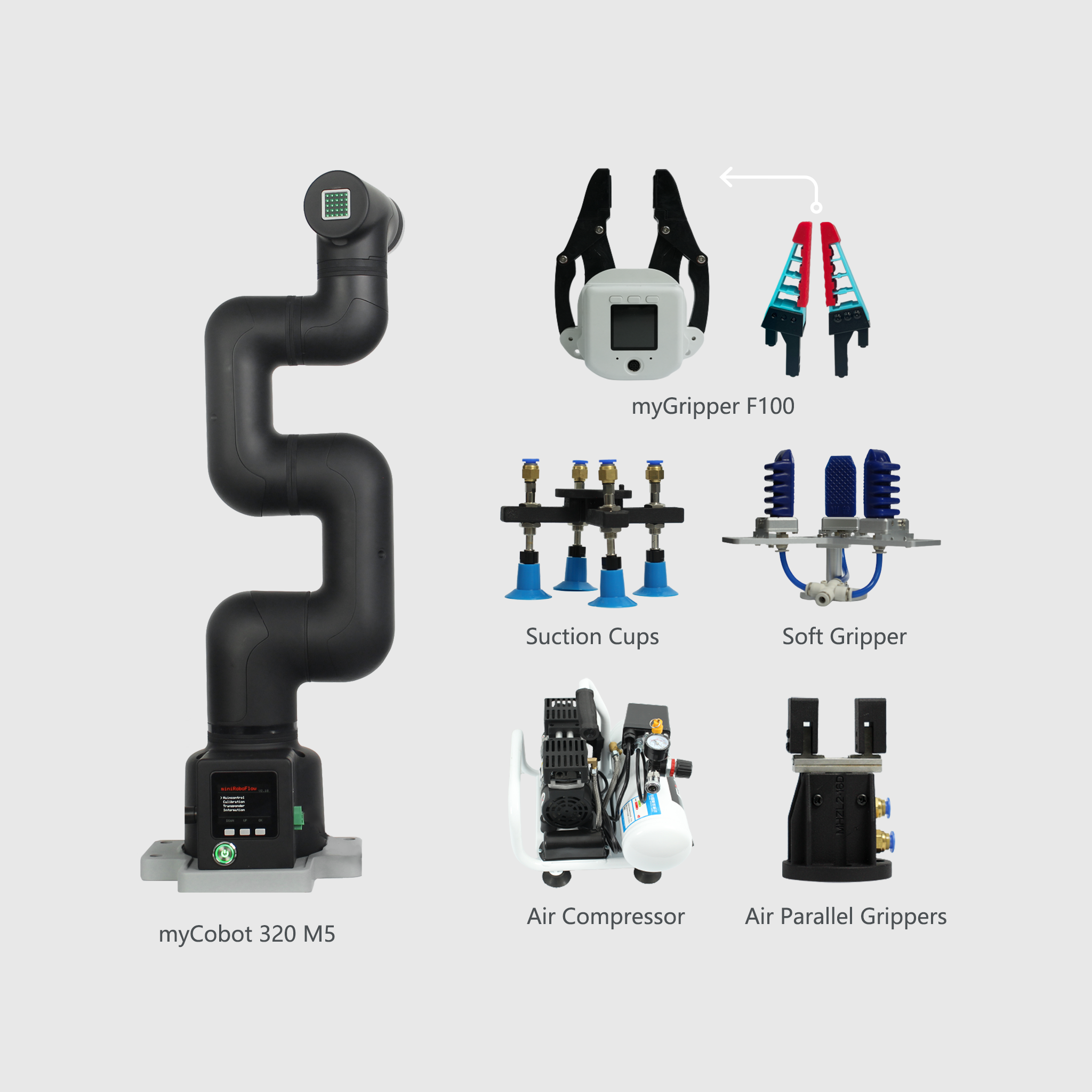 myCobot 320 2022 All-in-one Suite 6 DOF Collaborative Robotic Arm (with Flat Base)