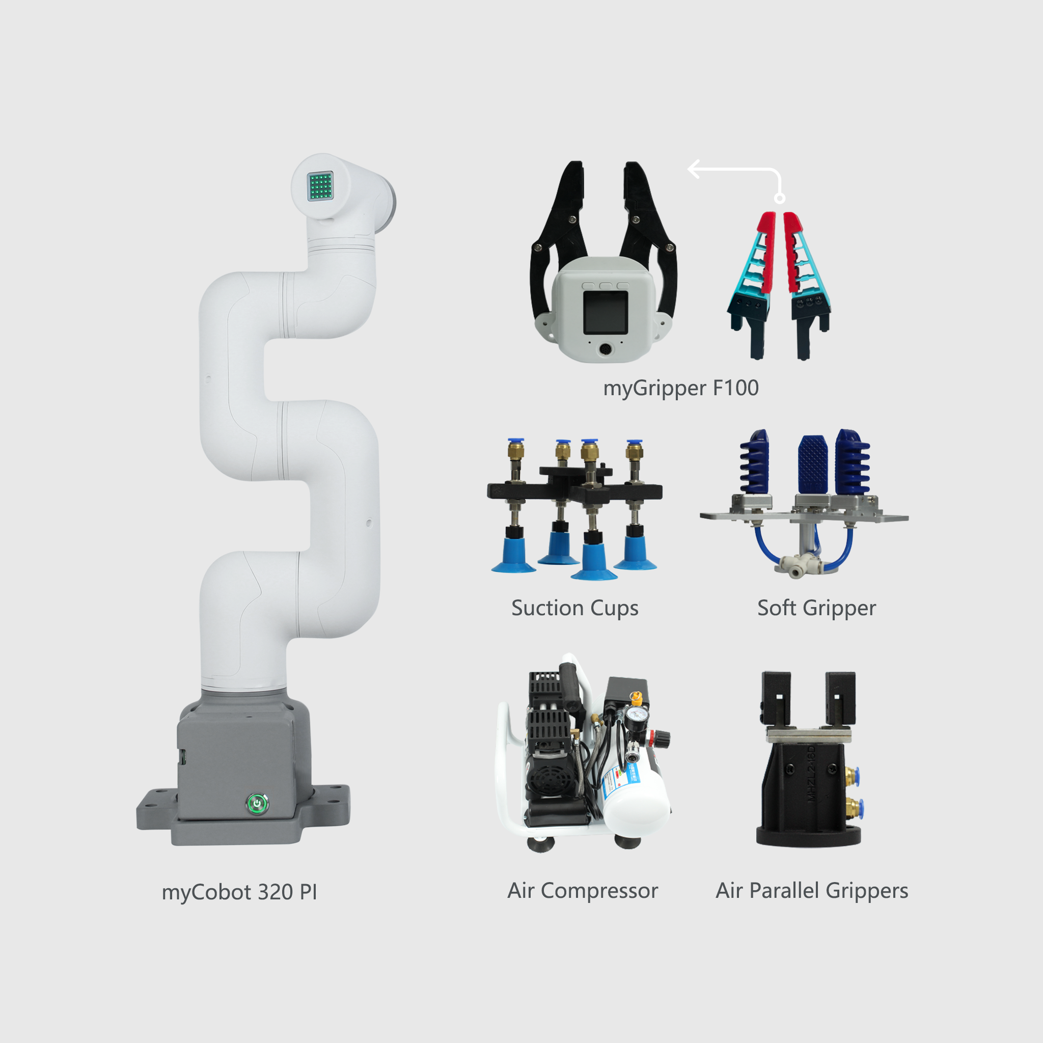 myCobot 320 2022 All-in-one Suite 6 DOF Collaborative Robotic Arm (with Flat Base)